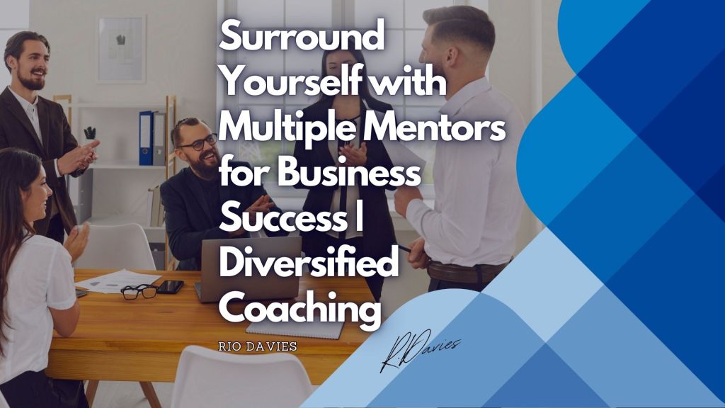 A professional team of diverse mentors guiding a young entrepreneur through various aspects of business growth
